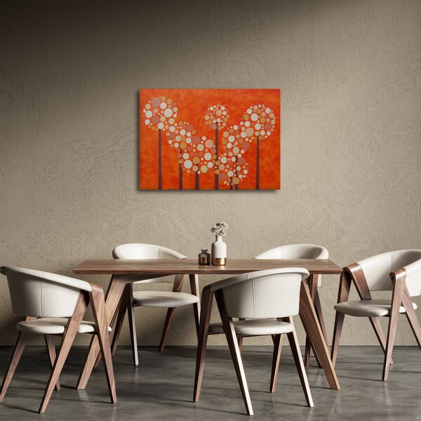 Obraz - Oranžový les (70x50 cm)