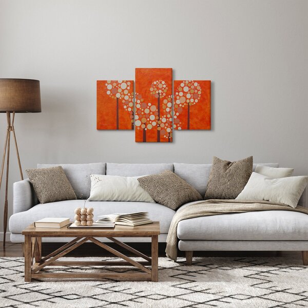 Obraz - Oranžový les (90x60 cm)