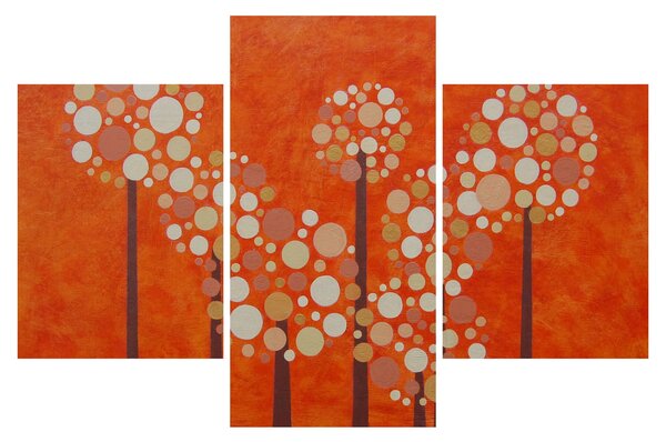 Obraz - Oranžový les (90x60 cm)