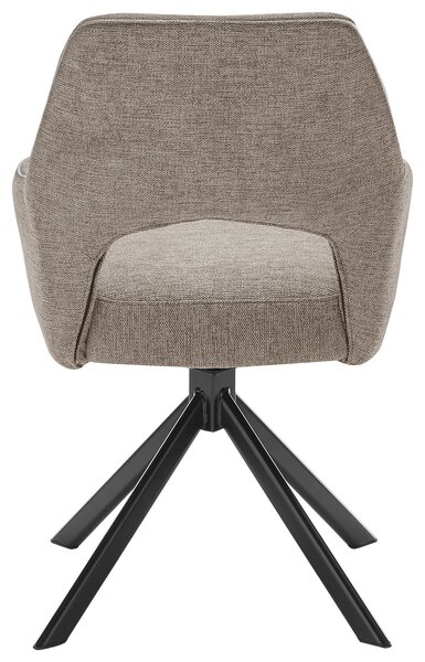 STOLIČKA S PODRÚČKAMI, železo, tkaná textília, čierna, taupe SetOne by Musterring - Stoličky, Online Only