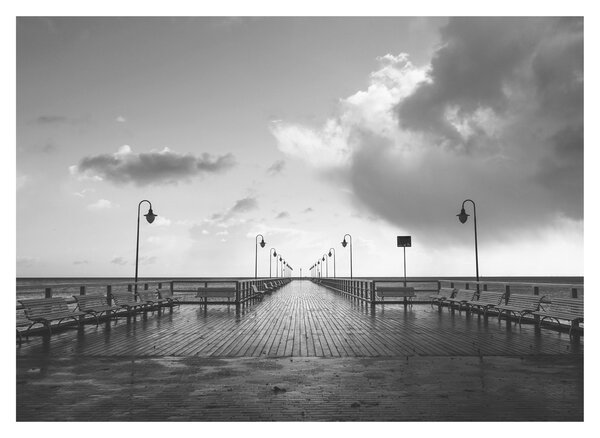 Obraz - Promenáda pri pobreží (70x50 cm)