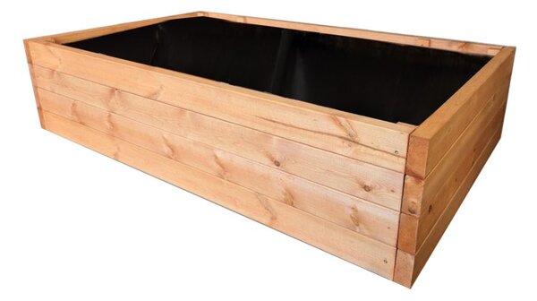Drevený vyvýšený záhon 156 × 96 × 36 cm – masívna smrekovica
