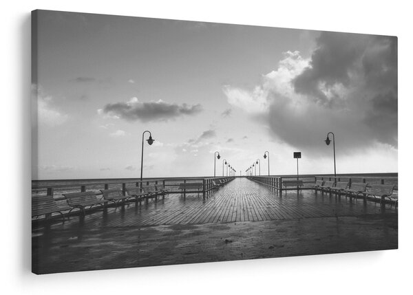 Obraz - Promenáda pri pobreží (90x60 cm)