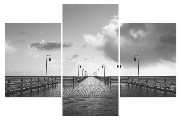 Obraz - Promenáda pri pobreží (90x60 cm)