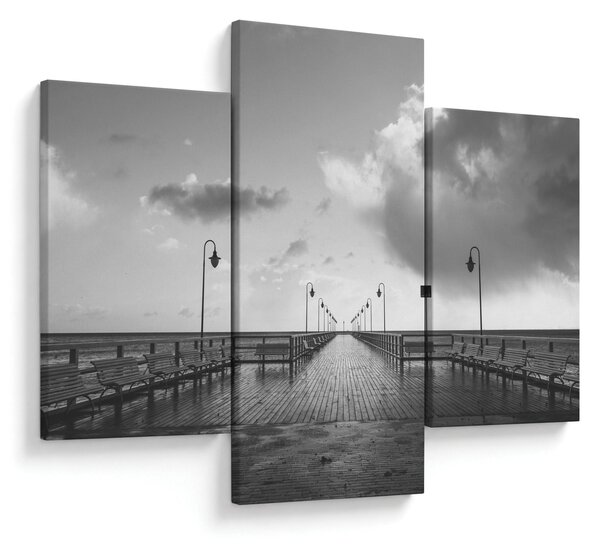 Obraz - Promenáda pri pobreží (90x60 cm)