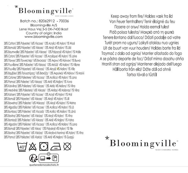Hnedá deka z recyklovanej bavlny 130x160 cm Eydis – Bloomingville