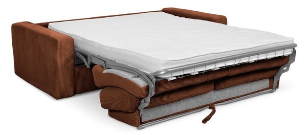 Terakotová menčestrová rozkladacia pohovka 195 cm Nona – Makamii