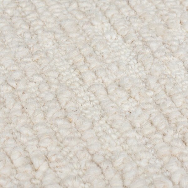 Slonovinový ručne tkaný vlnený behúň 80x230 cm Harris Boucle – Flair Rugs