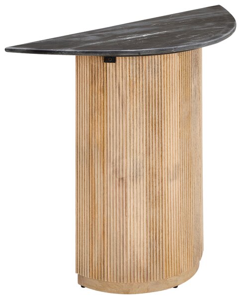 KONZOLOVÝ STOLÍK, prírodná farba, čierna, drevo, kameň, 100/76/40 cm Livetastic - Online Only obývacie izby, Online Only