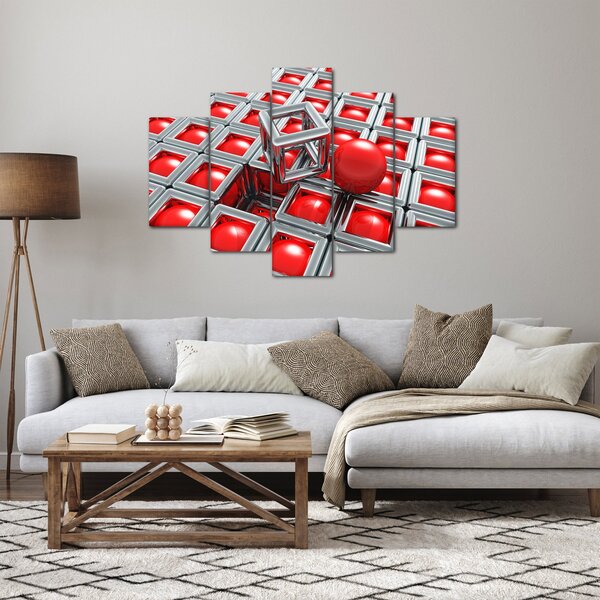 Obraz - 3D metalická abstrakcia (150x105 cm)