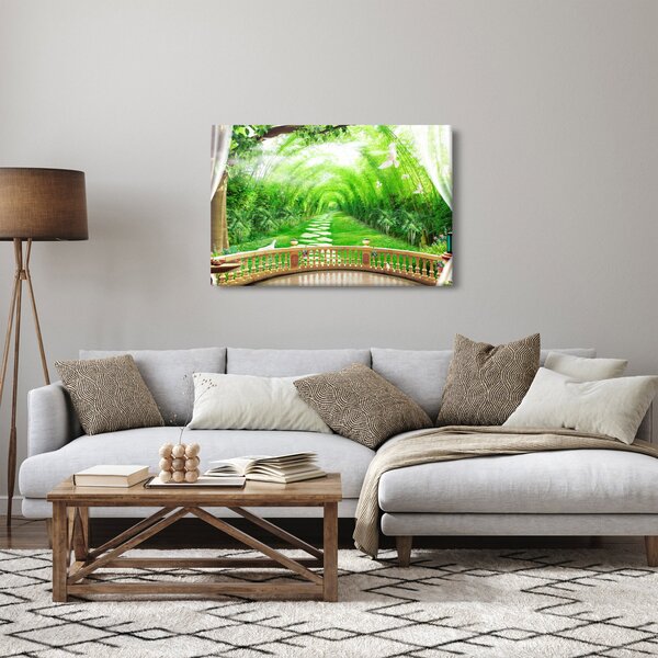 Obraz - Výhľad na tropickú záhradu (90x60 cm)