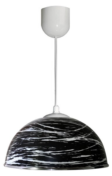 Helam Luster na lanku AKRYL KS 1xE27/60W čierna abstrakt HE0114 + záruka 3 roky zadarmo