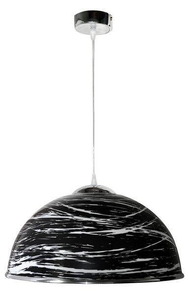 Helam Luster na lanku AKRYL - chróm KS 1xE27/60W čierna abstrakt HE0125 + záruka 3 roky zadarmo