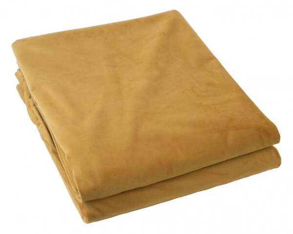Zatemňovacie závesy Velvet horčicová – 140 × 180 cm (2 ks)