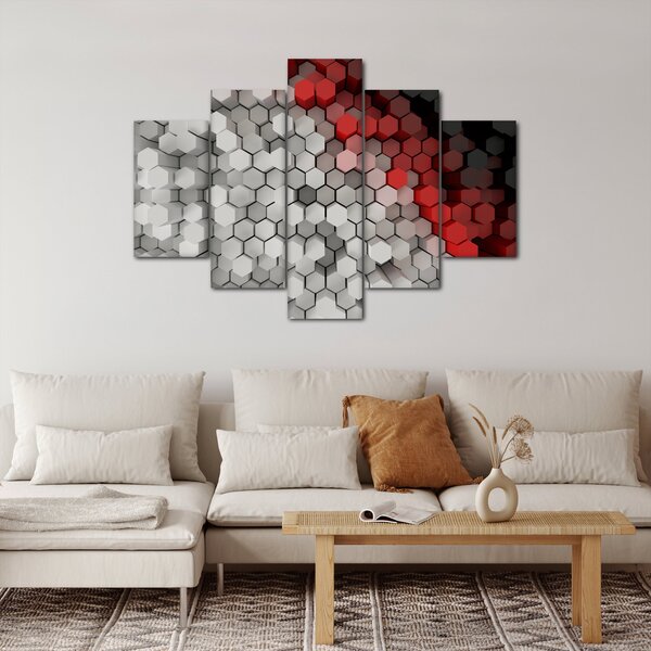 Obraz - 3D hexagóny (150x105 cm)
