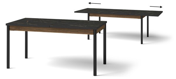 Rozkladací stôl Prestigo P14 160-240x90 - orech warmia / čierna