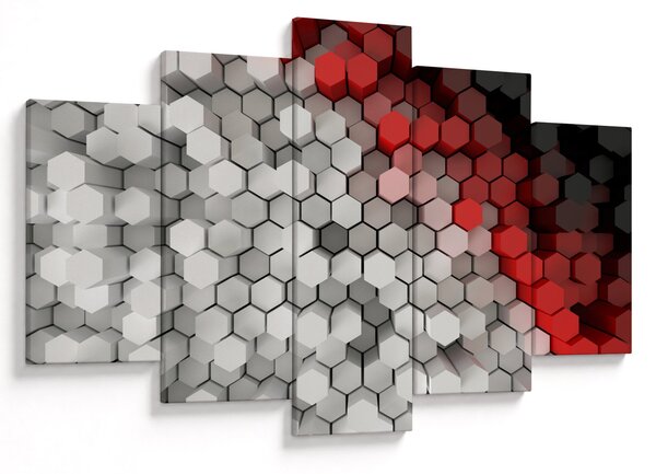 Obraz - 3D hexagóny (150x105 cm)