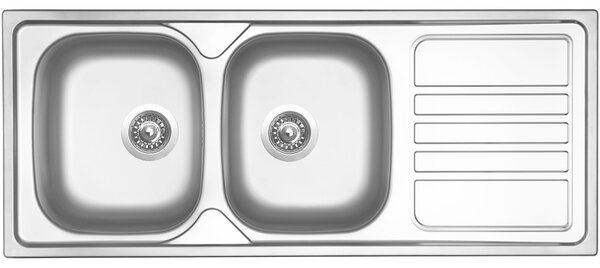 Nerezový drez Sinks OKIO 1200 DUO V 0,7mm leštěný