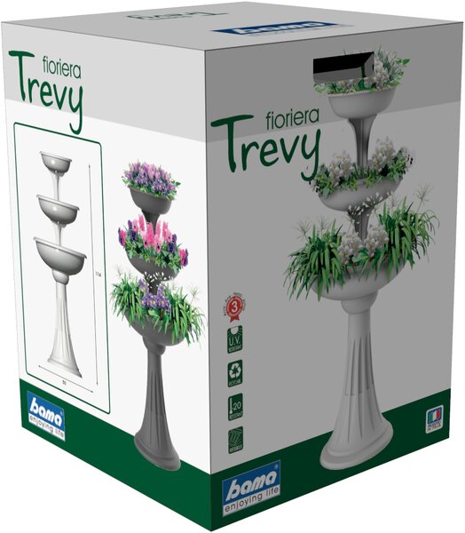 BAMA Kvetináč TREVY FIORIERA, hnedý BAMA