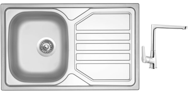 Set Sinks OKIO 800 V leštený + batéria Sinks CASPIRA chróm