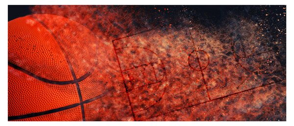 Obraz - Basketbalová lopta (120x50 cm)