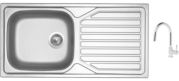 Set Sinks OKIO 1000 XXL V matný + batéria Sinks MIX 35 P chróm