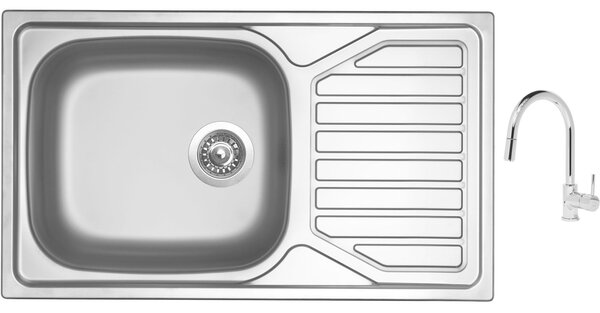 Set Sinks OKIO 860 XXL V matný + batéria Sinks MIX 35 P chróm
