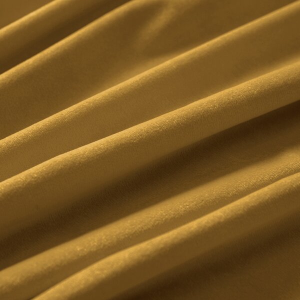 Biante Zamatový záves Velvet Prémium SVP-009 Horčicový - šírka 135 cm 135x140 cm