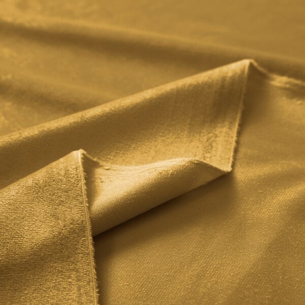 Biante Zamatový záves Velvet Prémium SVP-009 Horčicový - šírka 135 cm 135x140 cm