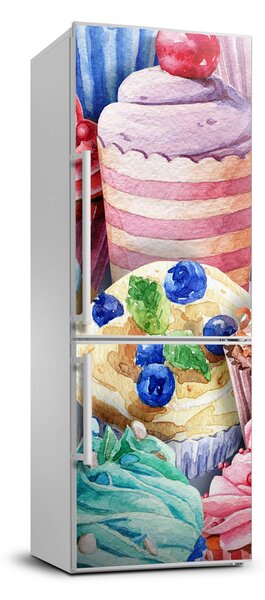 Foto nálepka na chladničku Farebné zákusky