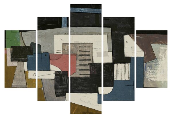 Obraz - Abstrakcia, kubizmus (150x105 cm)
