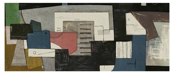Obraz - Abstrakcia, kubizmus (120x50 cm)