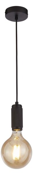 Searchlight 77651BK - Závesný luster SUSPENSION na lanku 1xE27/60W/230V čierny