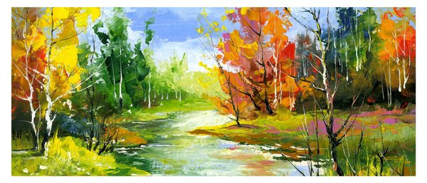 Obraz - Maľba krajiny (120x50 cm)