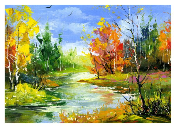 Obraz - Maľba krajiny (70x50 cm)
