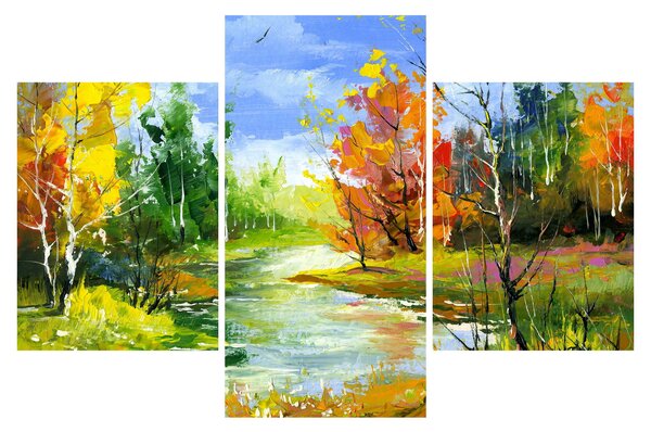 Obraz - Maľba krajiny (90x60 cm)