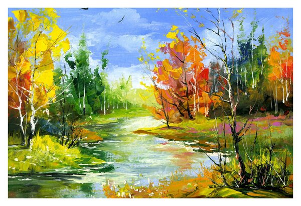 Obraz - Maľba krajiny (90x60 cm)
