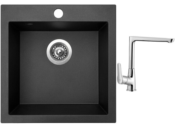 Set Sinks VIVA 455 Metalblack + batéria Sinks batéria CASPIRA chróm