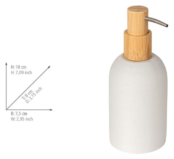 Biely dávkovač mydla z polyresínu 250 ml Altavalle – Wenko