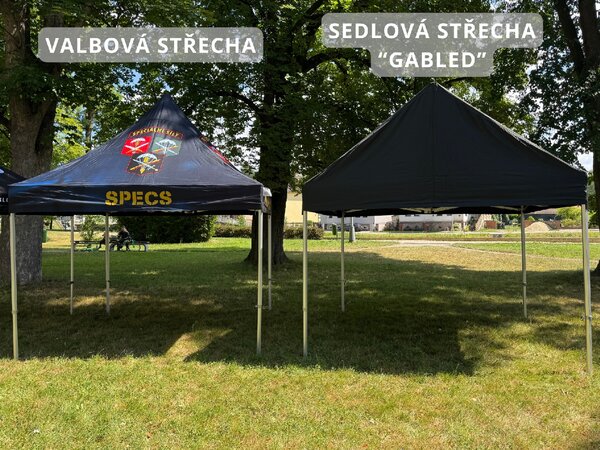 Nožnicový párty stan 3x3 m TENTino BH GABLED Farba opláštenia: 11A - ČIERNA