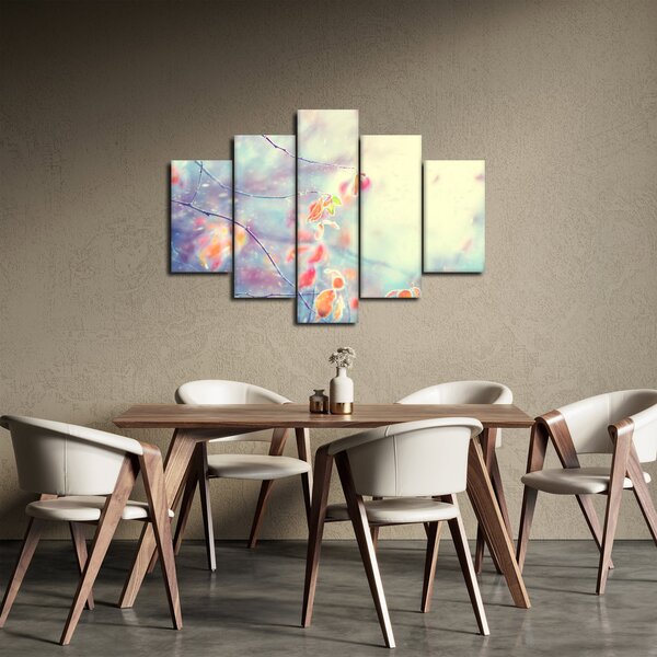 Obraz - Lístky v ľade (150x105 cm)