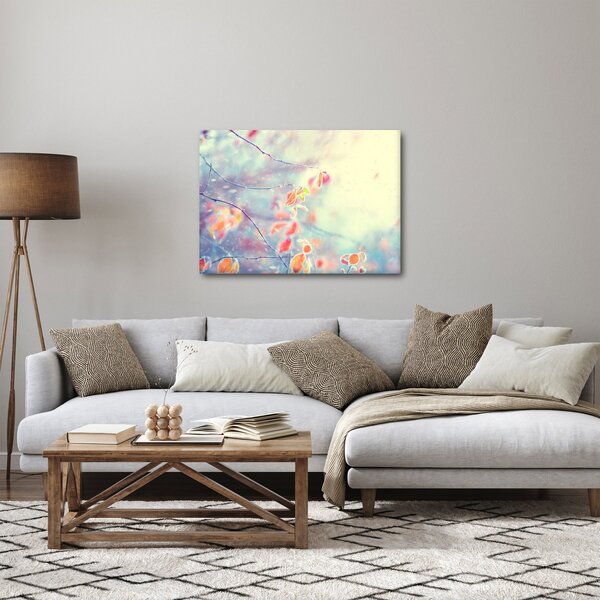 Obraz - Lístky v ľade (70x50 cm)