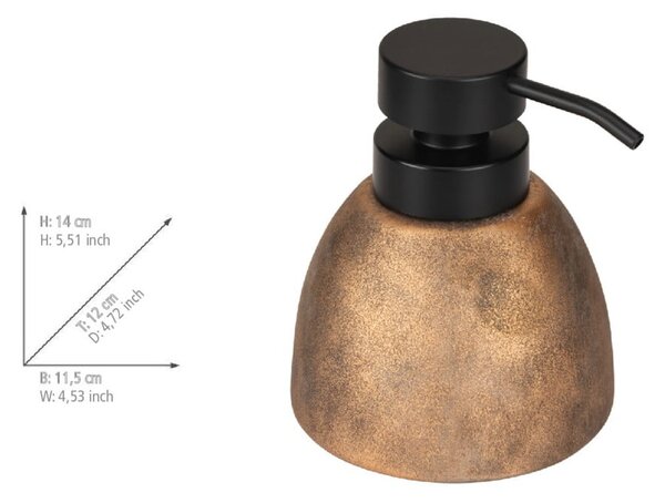 Keramický dávkovač mydla v bronzovej farbe 300 ml Tremea – Wenko