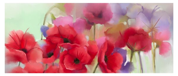 Obraz vlčích makov (120x50 cm)