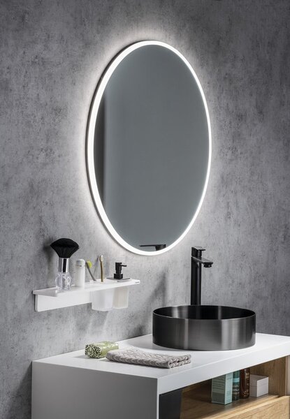 Sapho Sapho, VISO guľaté zrkadlo s LED osvetlením, ø 90cm, VS090