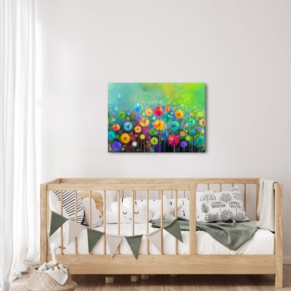 Obraz - Abstraktné kvety (70x50 cm)