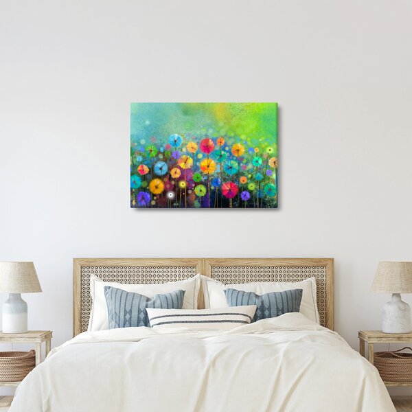 Obraz - Abstraktné kvety (70x50 cm)