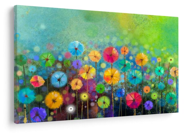 Obraz - Abstraktné kvety (90x60 cm)