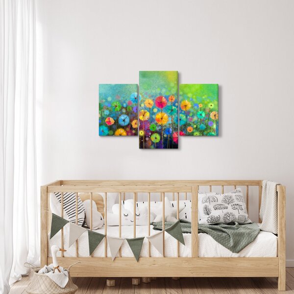 Obraz - Abstraktné kvety (90x60 cm)