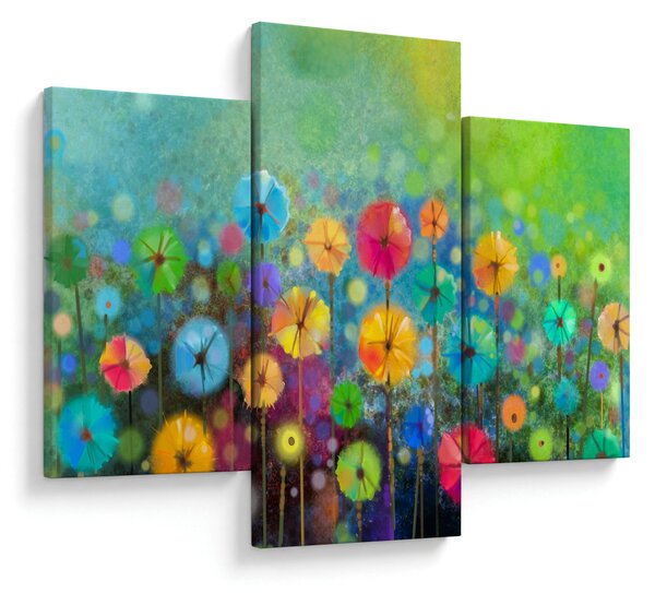 Obraz - Abstraktné kvety (90x60 cm)